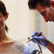 A tattoo is covered.